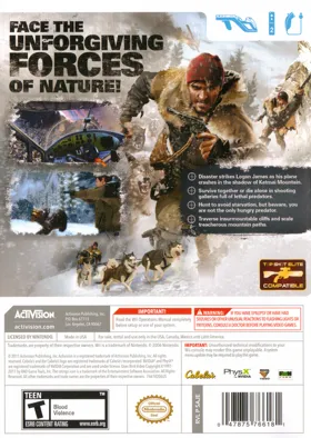 Cabela's Survival - Shadows of Katmai box cover back